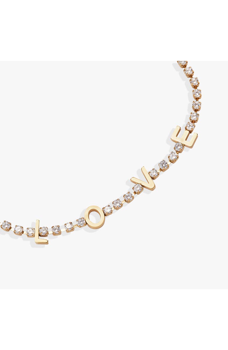 Alex and Ani Love Tennis Bracelet, Alternate, color, Gold