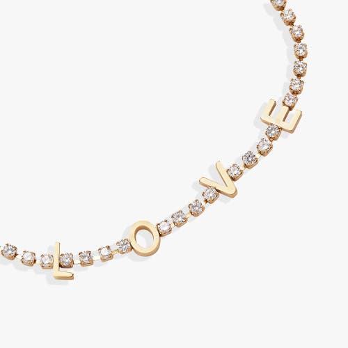 Alex And Ani Love Tennis Bracelet In Gold