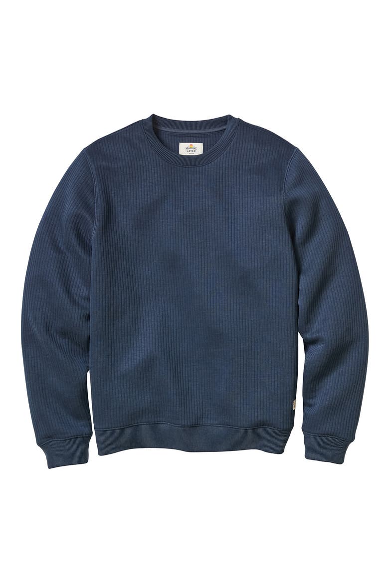 Corbet Vertical Quilted Sweatshirt, Alternate, color, NAVY