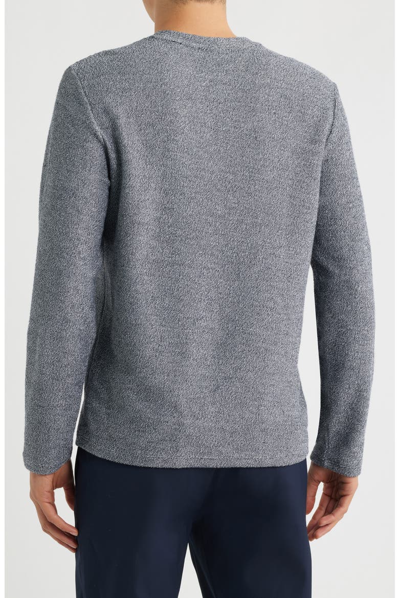 Loop Face Cotton Blend French Terry Crewneck Pullover, Alternate, color, COASTAL