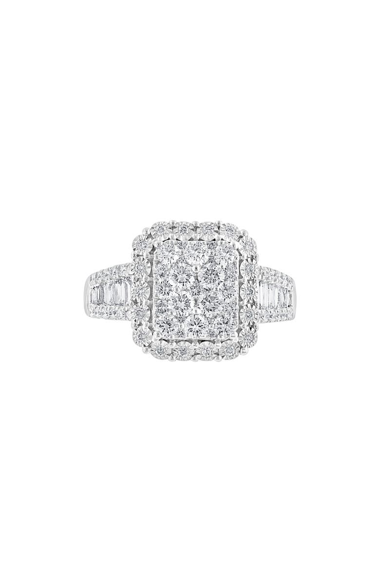 EFFY 14K White Gold Pavé Diamond Halo Ring - 1.15ct., Main, color,