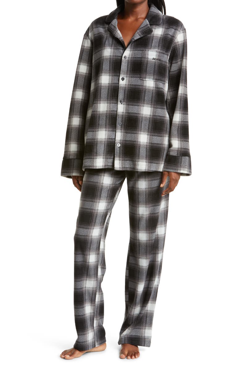 SKIMS Plaid Sleep Shirt & Pants Set, Main, color, 