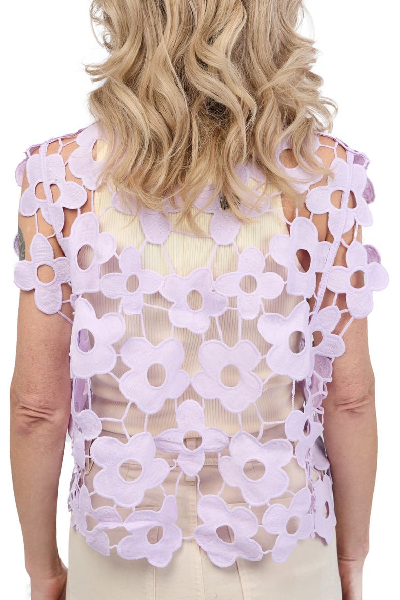 Floral Lace Vest, Alternate, color, PURPLE