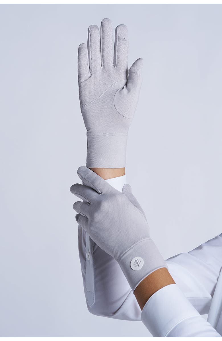 Coolibar Fuji Convertible Fingertip UV Sun Gloves, UPF 50+ Sun Protection, Alternate, color, Sleek Grey