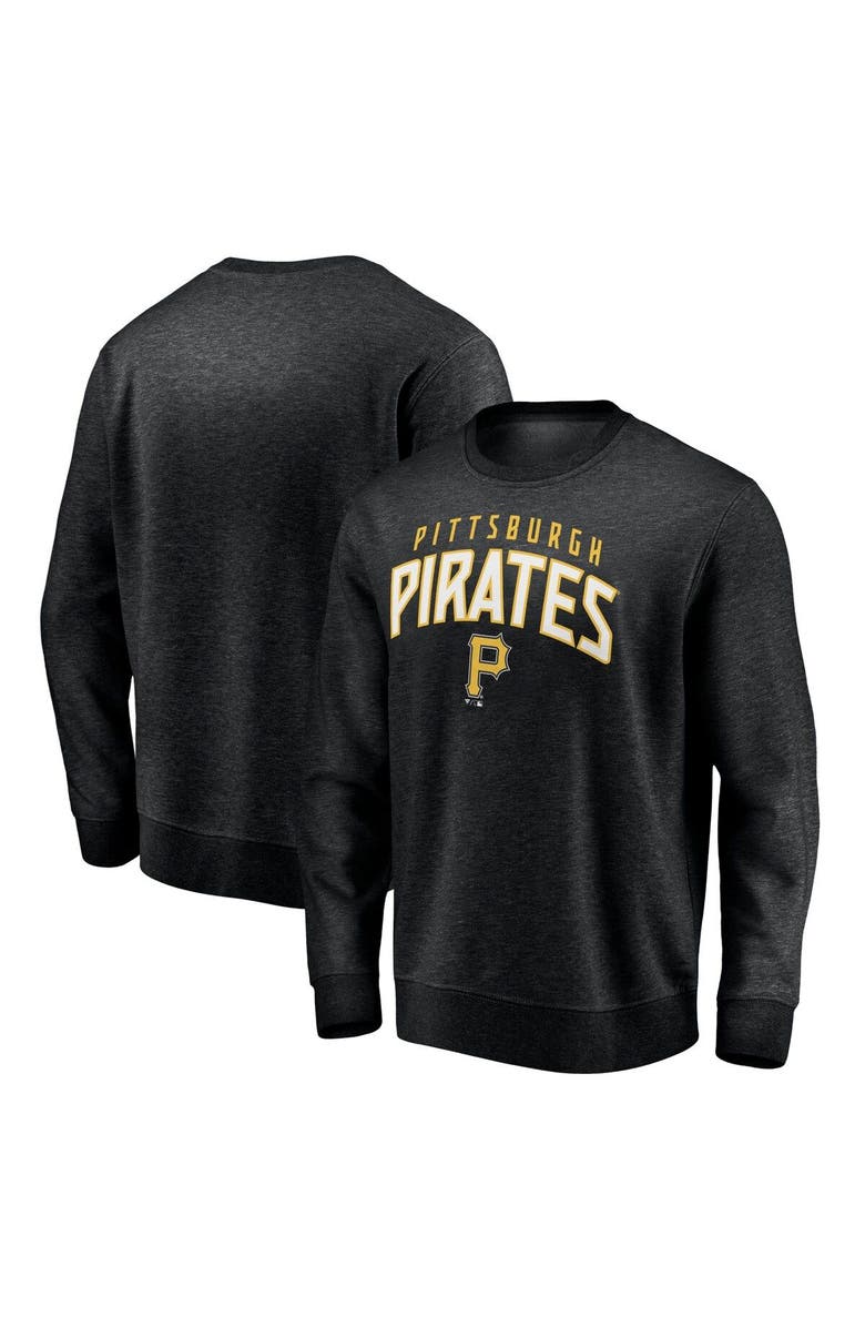 FANATICS Men's Fanatics Branded Black Pittsburgh Pirates Gametime Arch Pullover Sweatshirt, Main, color, 