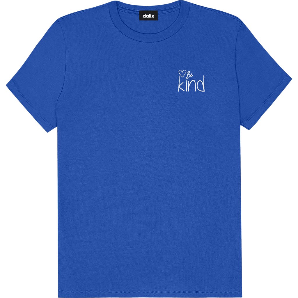 Dalix Be Kind Womens Relaxed Tee In Royal Blue