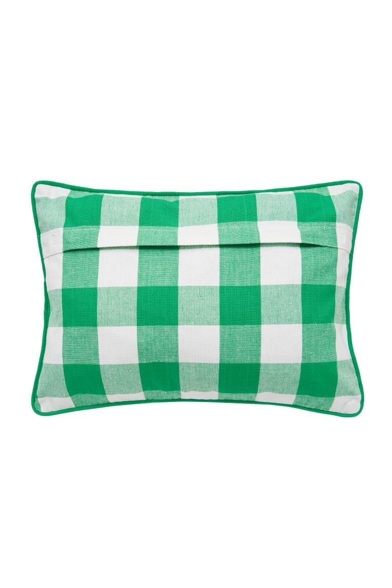 St. Patrick's Day Shamrock "Luck" Rectangle Cotton Accent Pillow, 12" x 16", Alternate, color, Green