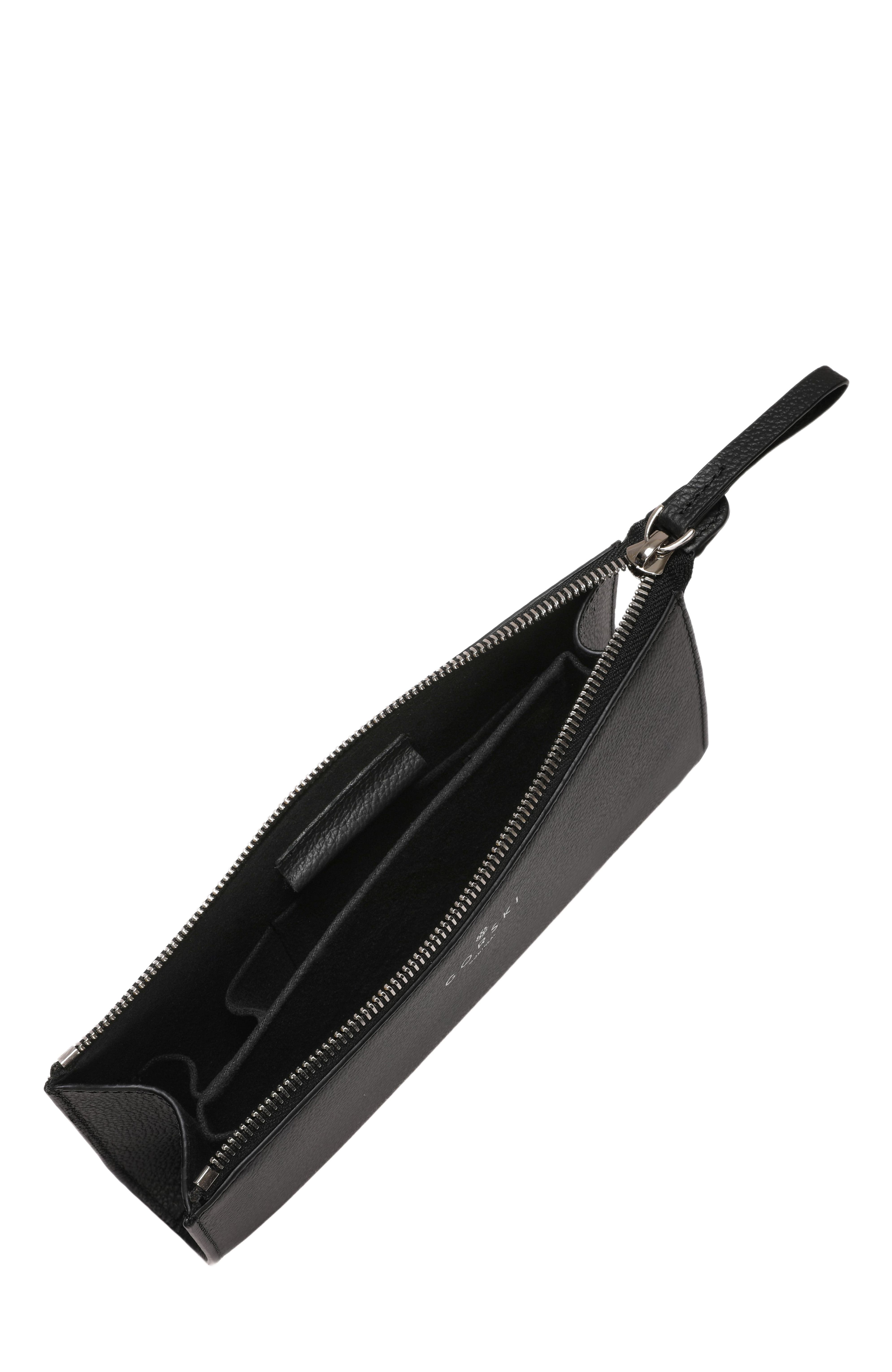 GORSKI Leather Pouch, Alternate, color, Black