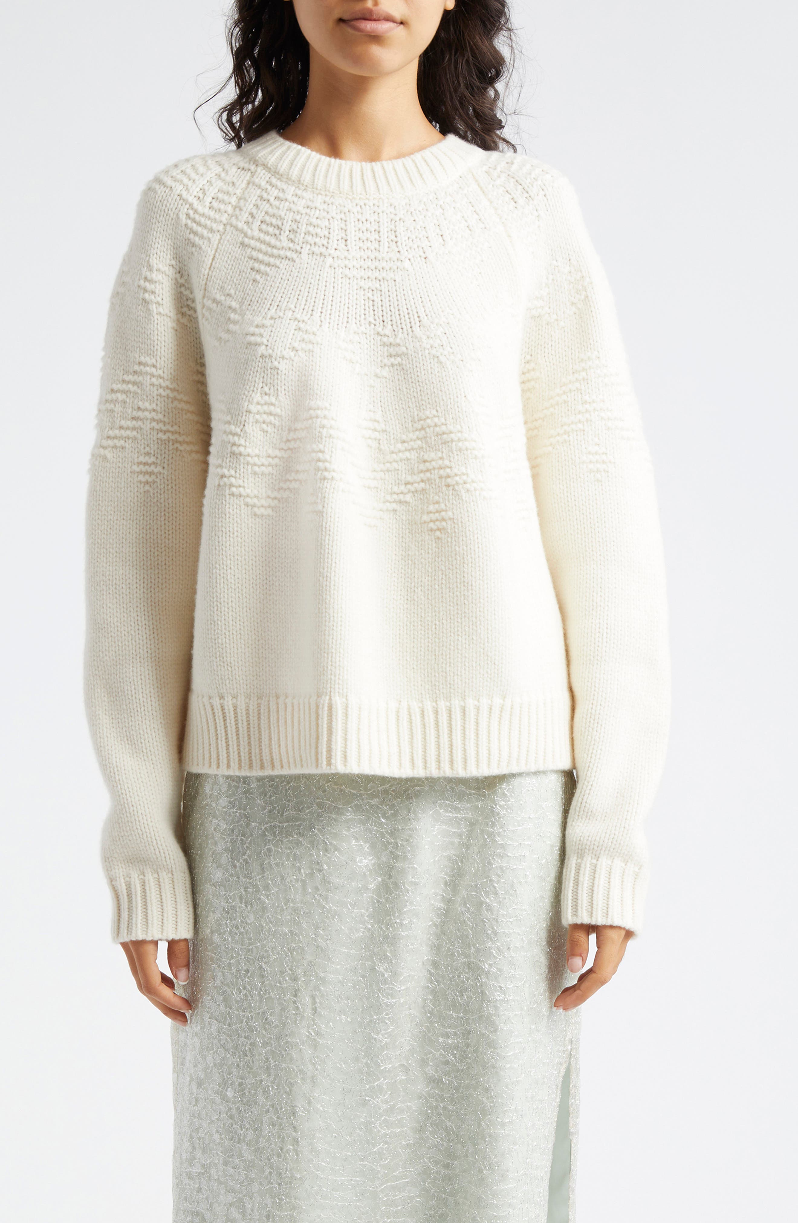Vince Textured Fair Isle Wool Sweater
