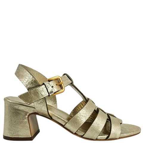 Metallic Gladiator Heel Sandal