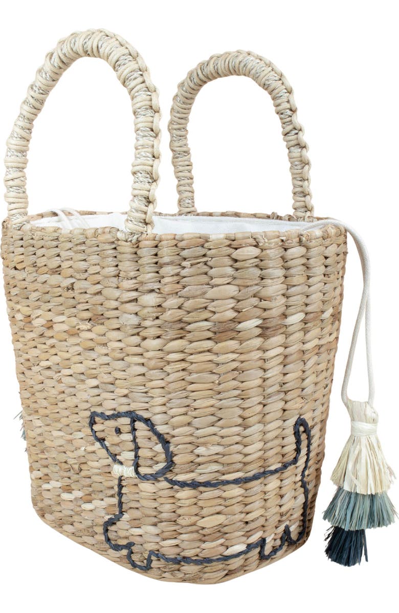 LIKHA Dachshund Embroidered Tote Bag, Alternate, color, Natural