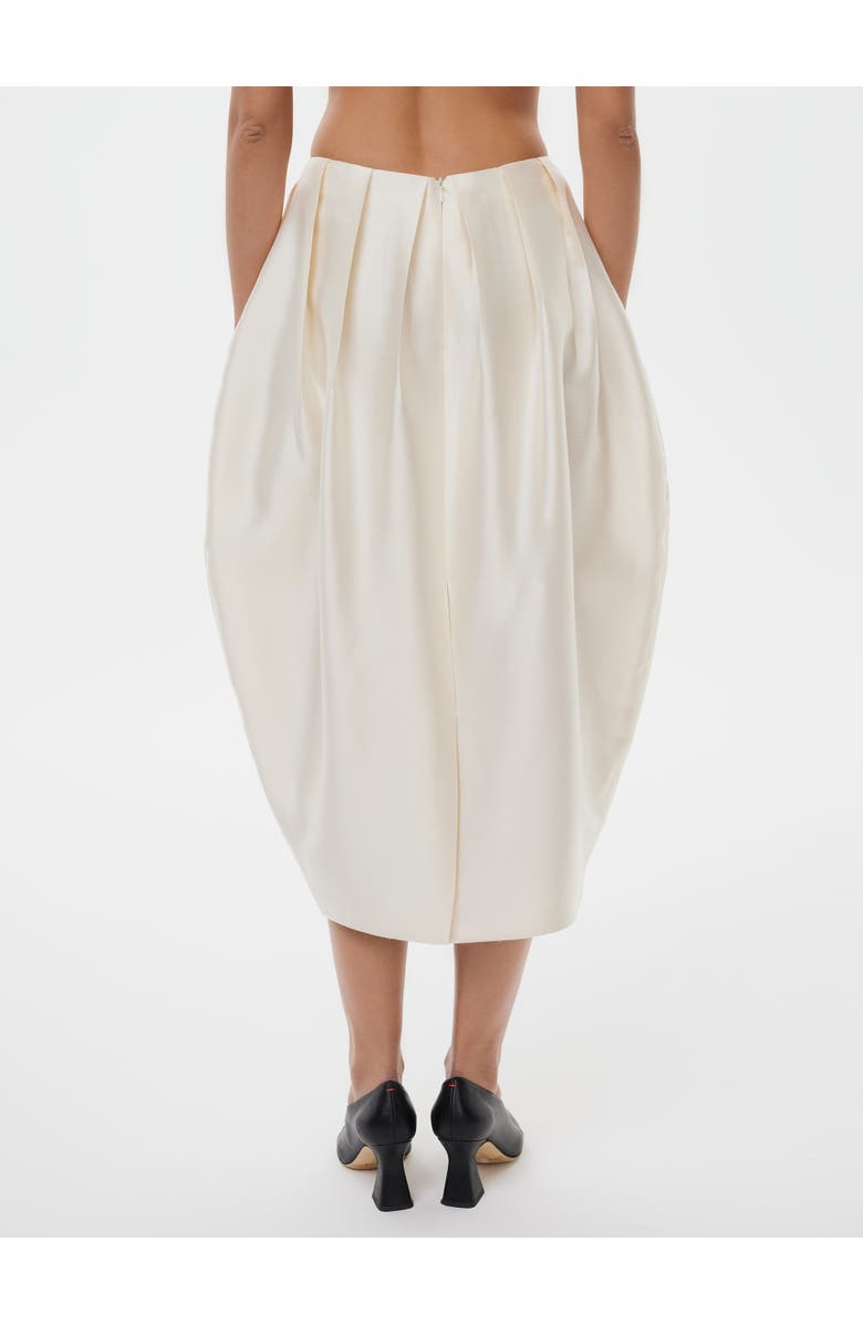 Alas Bridal Silk Wool Blend Tulip Skirt, Alternate, color, Starlight White