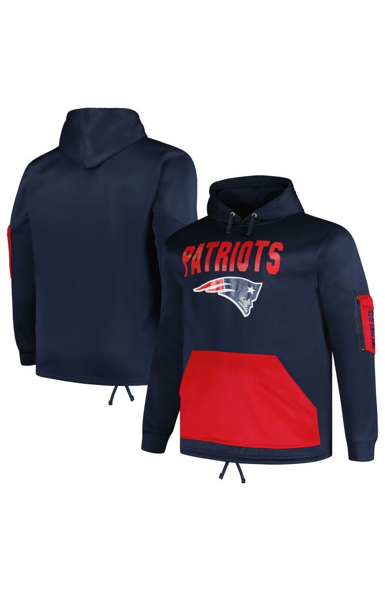 FANATICS Men's Fanatics Branded  Navy New England Patriots Big & Tall Pullover Hoodie, Main, color, Navy