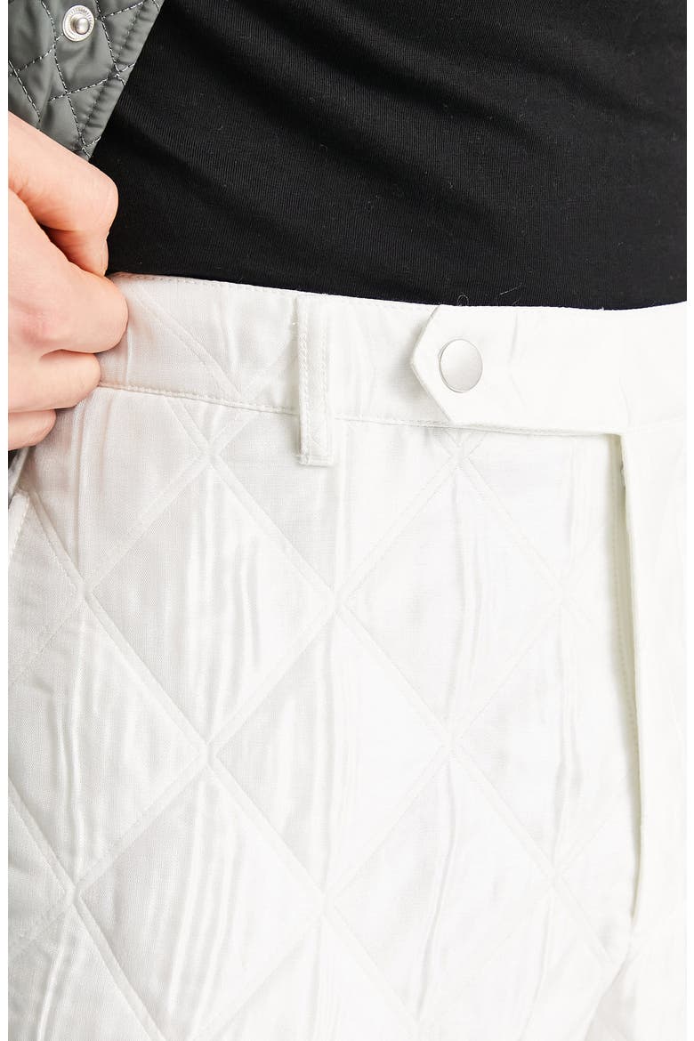 Oversize Quilted Tapered Trousers, Alternate, color, WHITE