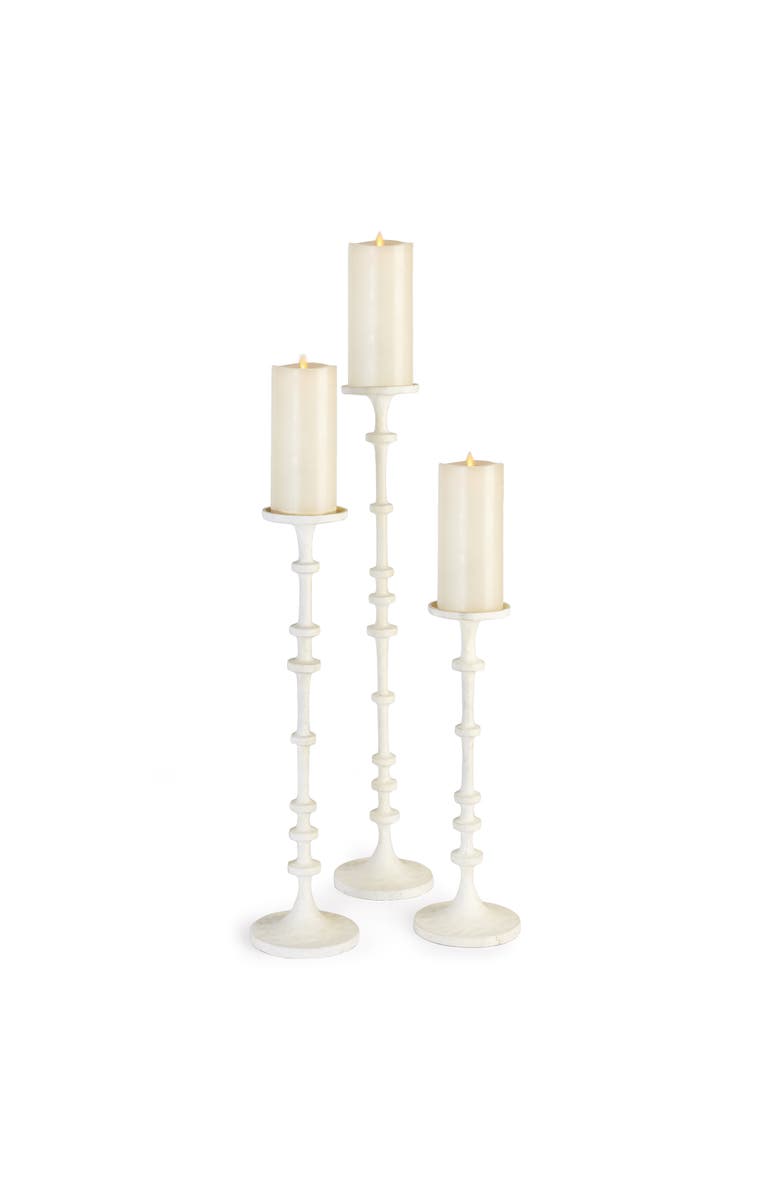 Napa Home & Garden Abacus Candle Stands Set of 3, Main, color, White