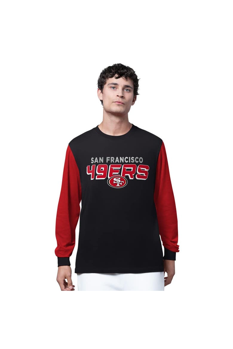 Men's Starter Black San Francisco 49ers Thursday Night Gridiron Long Sleeve T-Shirt, Main, color, Black