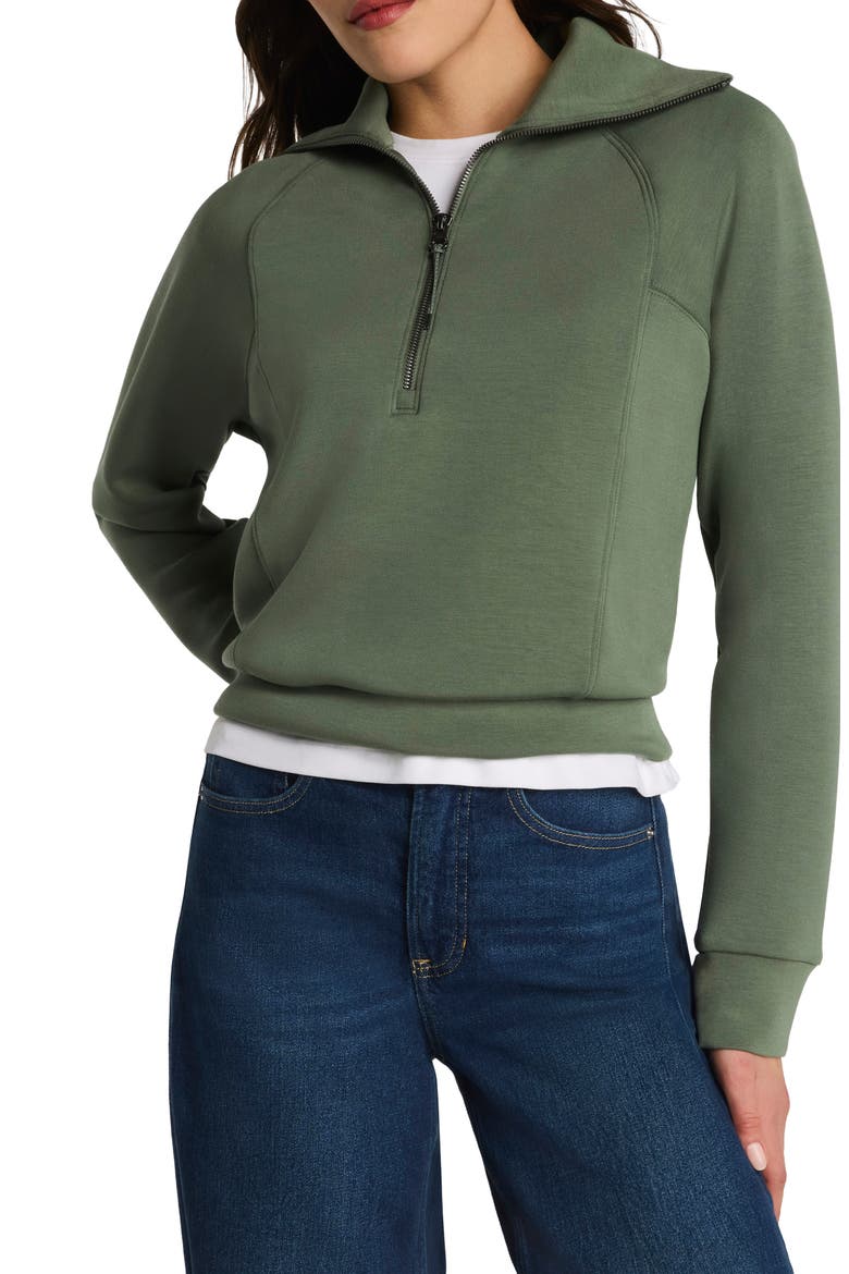 AirEssentials Half Zip Sweatshirt, Main, color, EUCALYPTUS