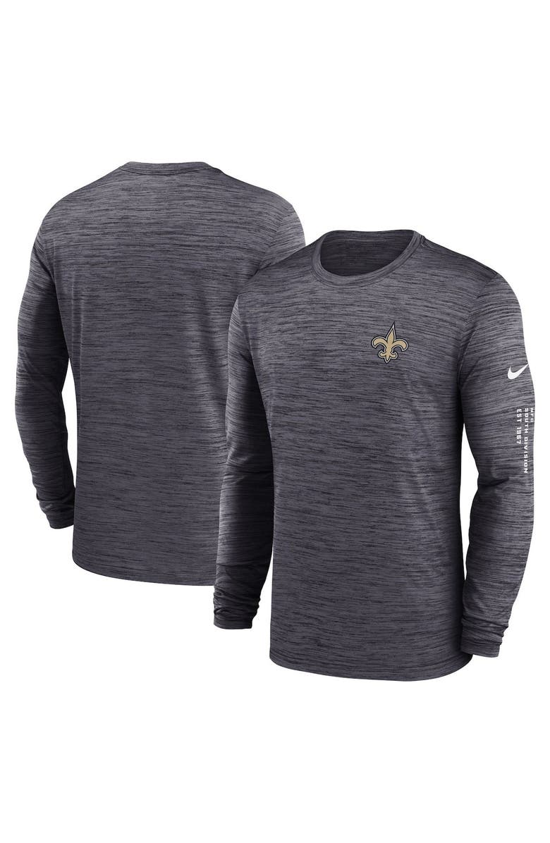 Nike Men's Nike  Black New Orleans Saints Velocity Long Sleeve T-Shirt, Main, color, 
