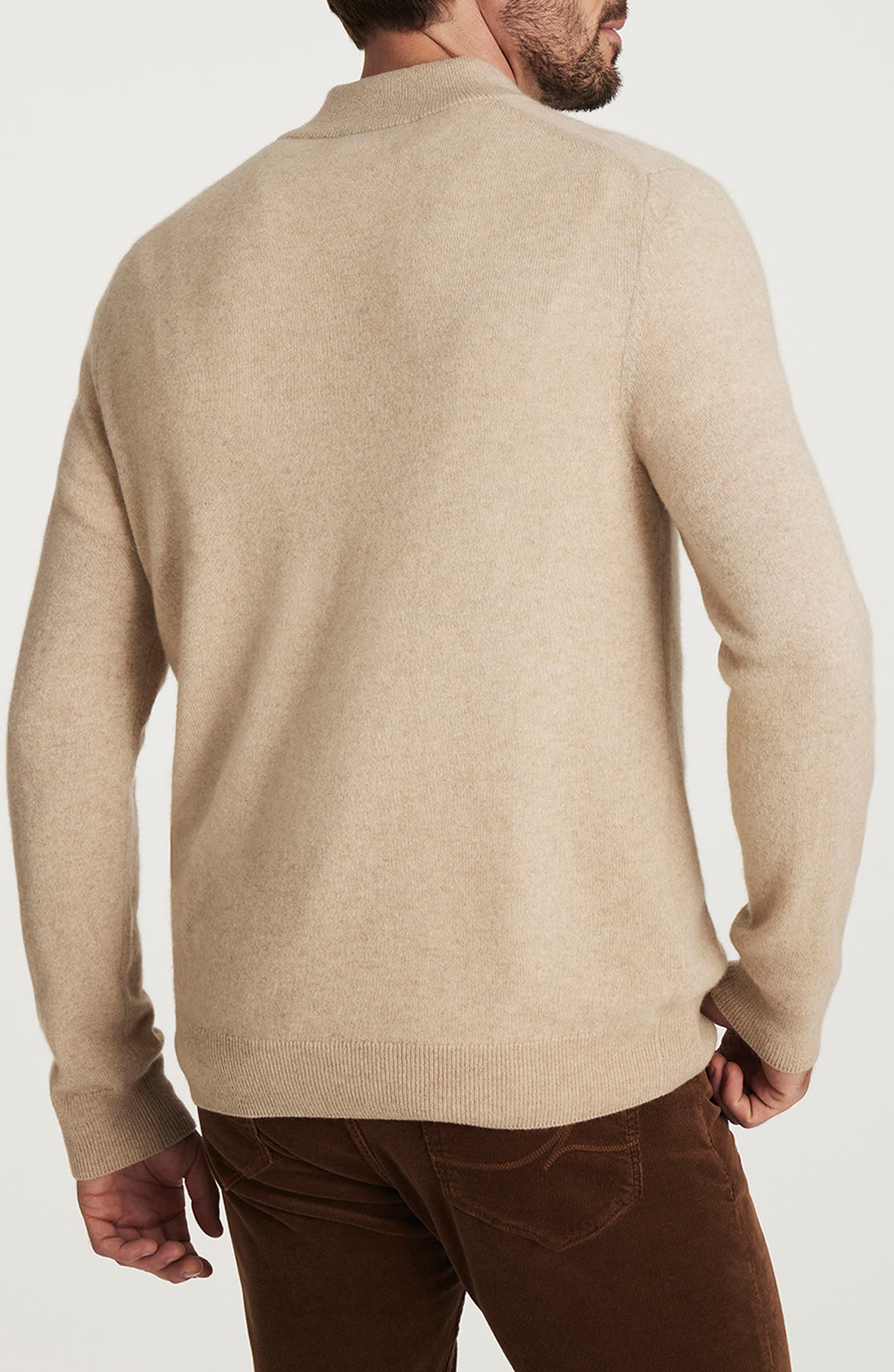 Cashmere, Silk & Wool Quarter Zip Sweater - image 2
