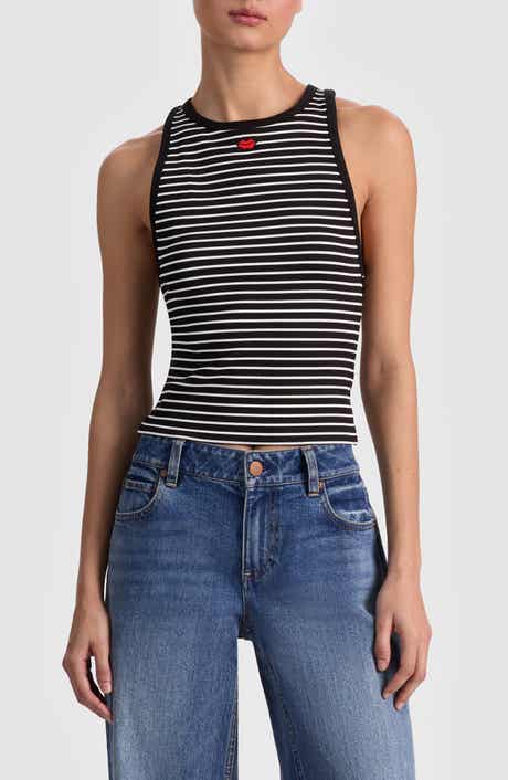 Alice + Olivia Allen Embroidered Tank