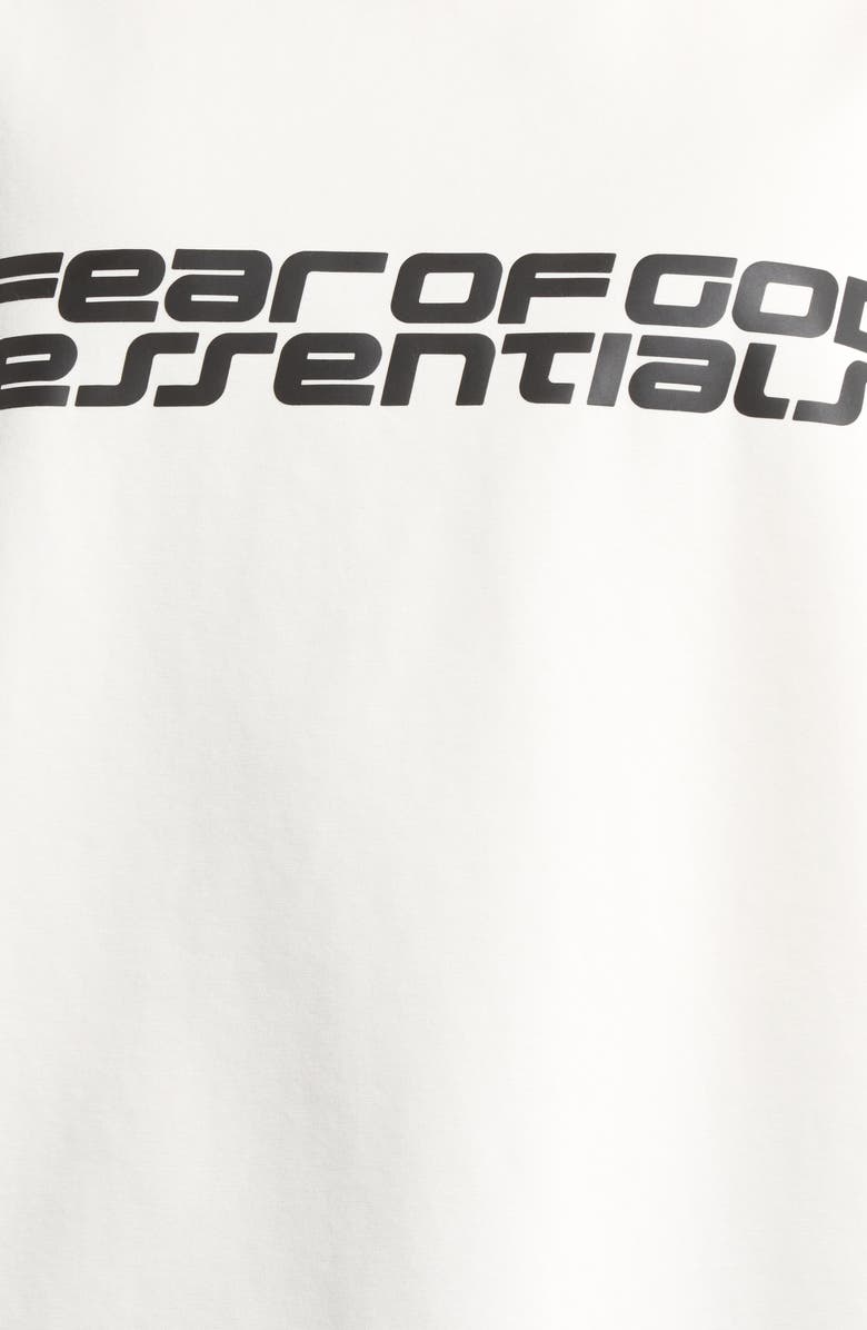 Fear of God Essentials '90s Fit Long Sleeve Logo Graphic T-Shirt, Alternate, color, Ivory