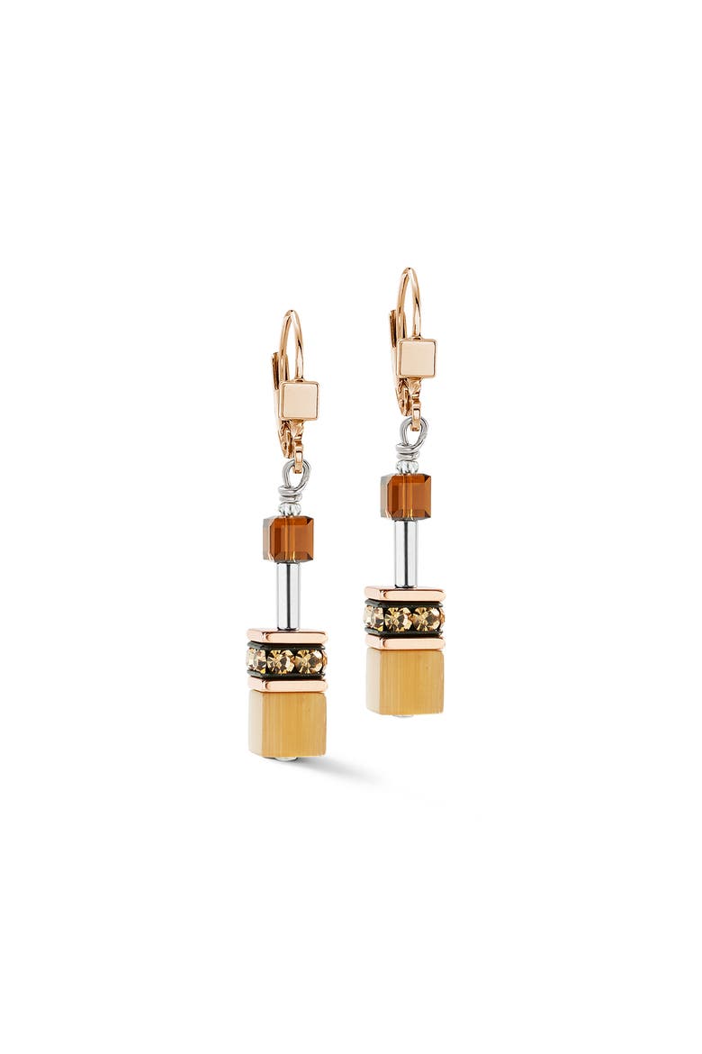 Geocube Iconic Earrings, Main, color, Mocha Mousse