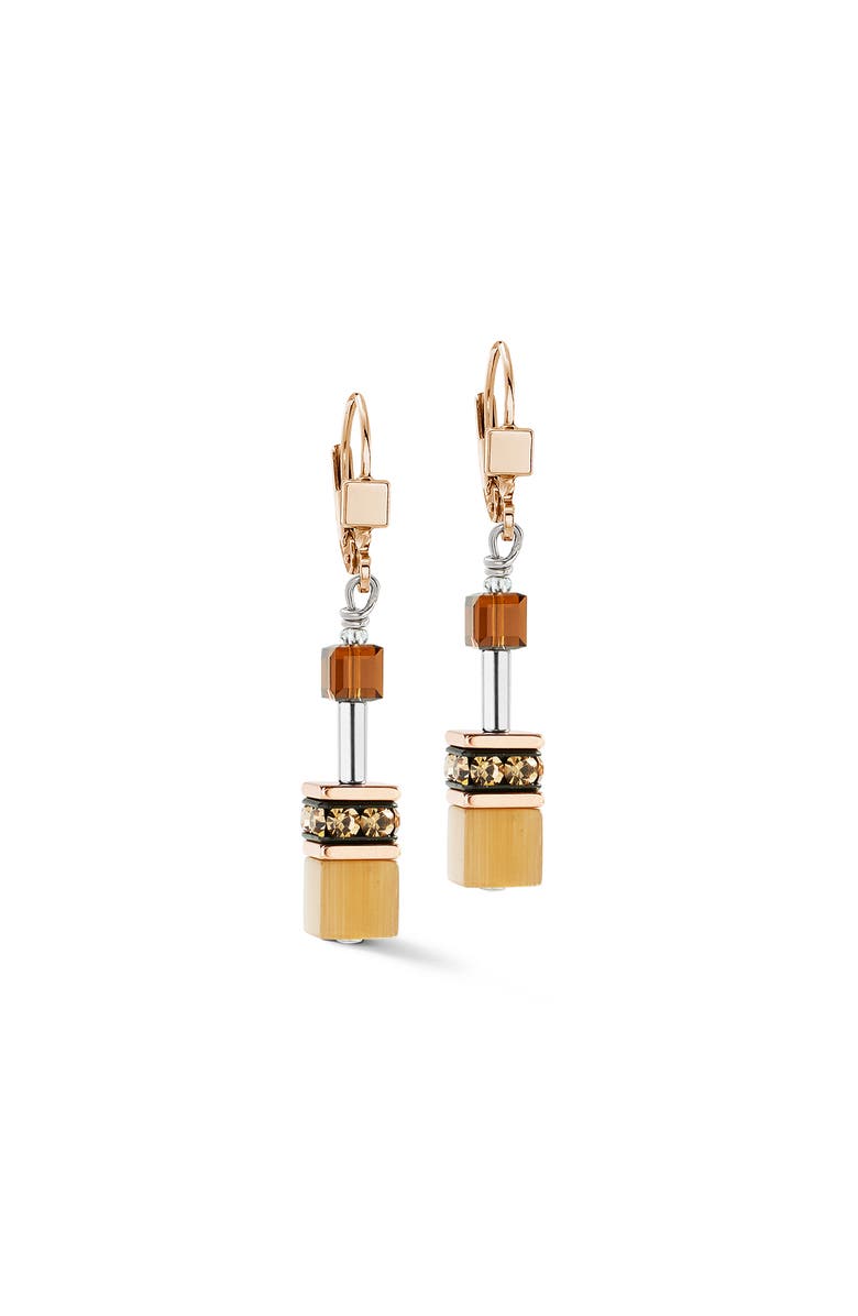 COEUR DE LION Geocube Iconic Earrings, Main, color, Mocha Mousse