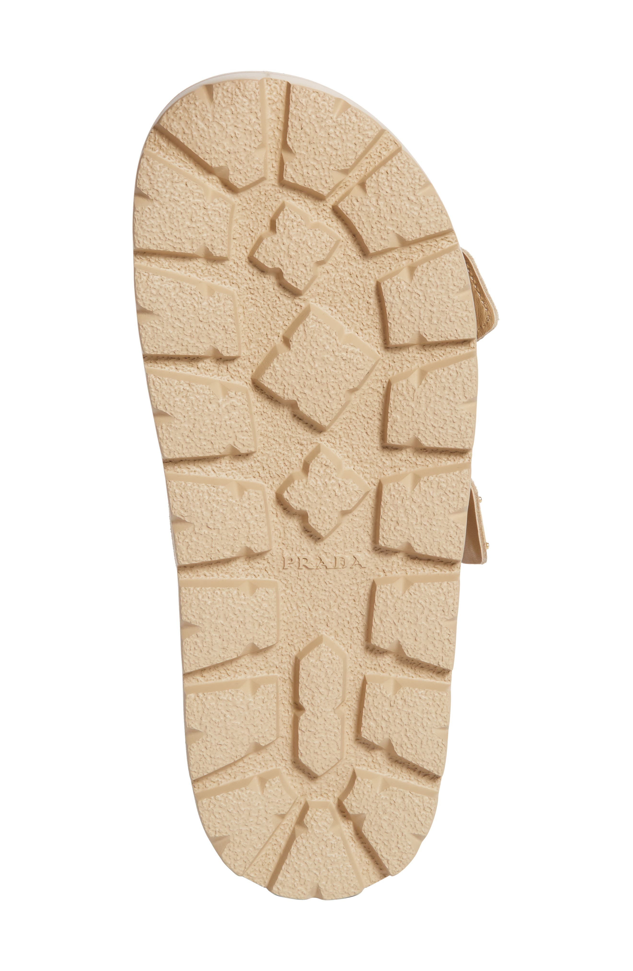 Prada Fussbett Flatform Slide Sandal, Alternate, color, Ecru