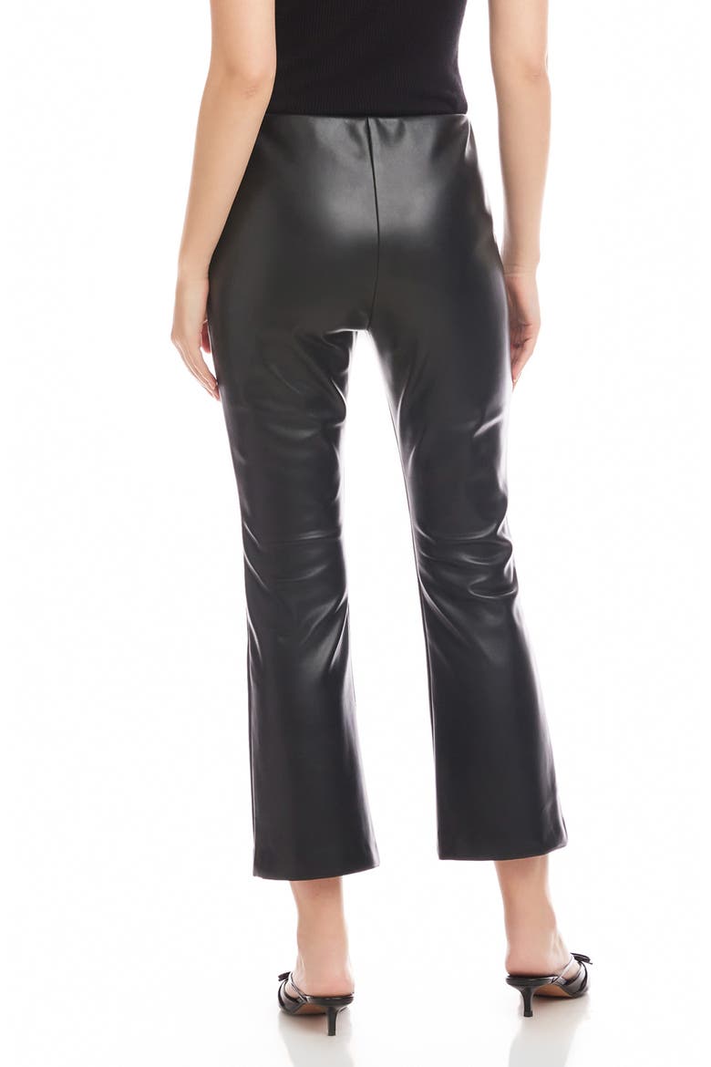 Sigourney Faux Leather Ankle Pants, Alternate, color, BLACK