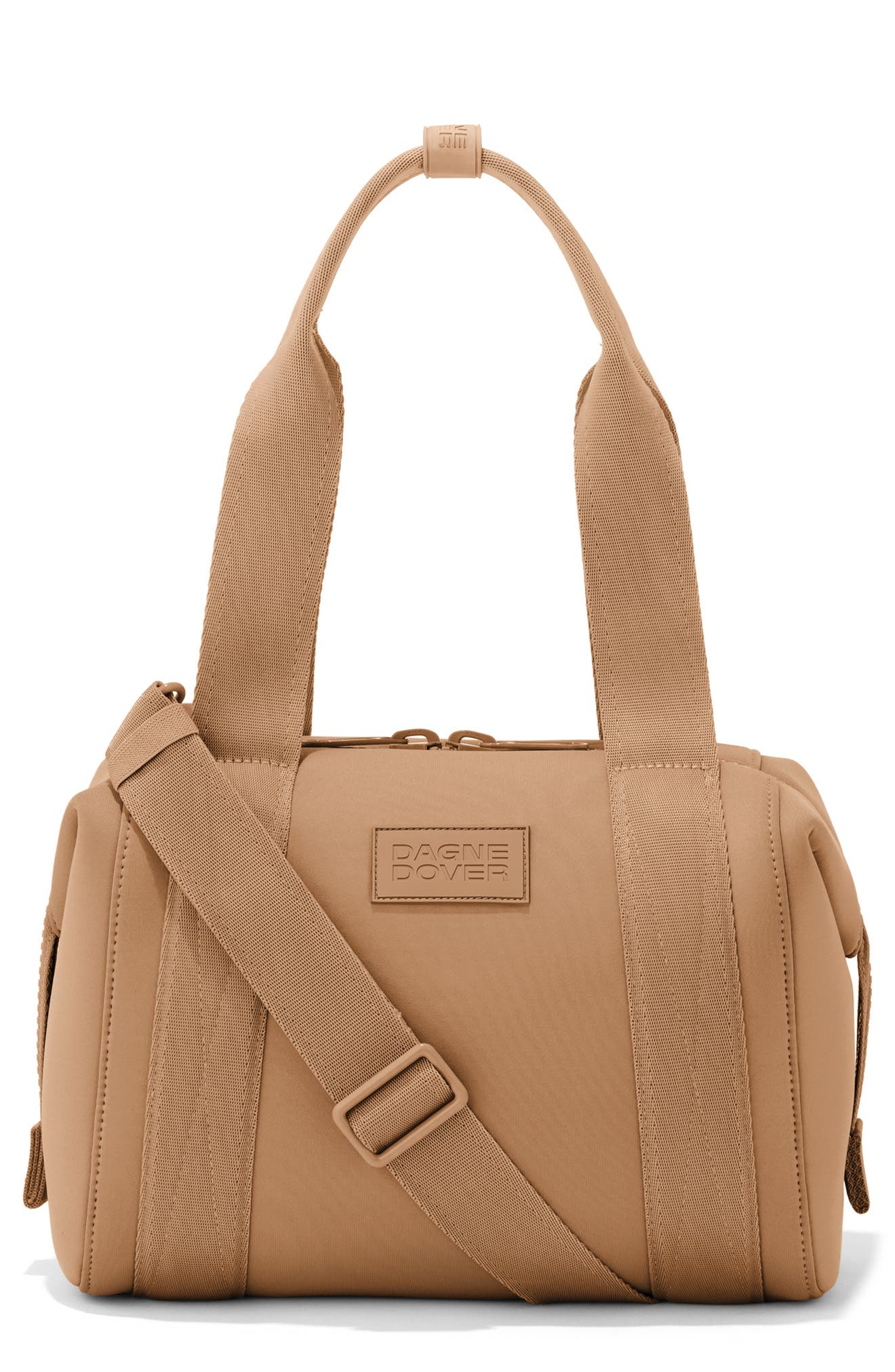 Landon Small Neoprene Carryall Duffle Bag, Main, color, CAMEL