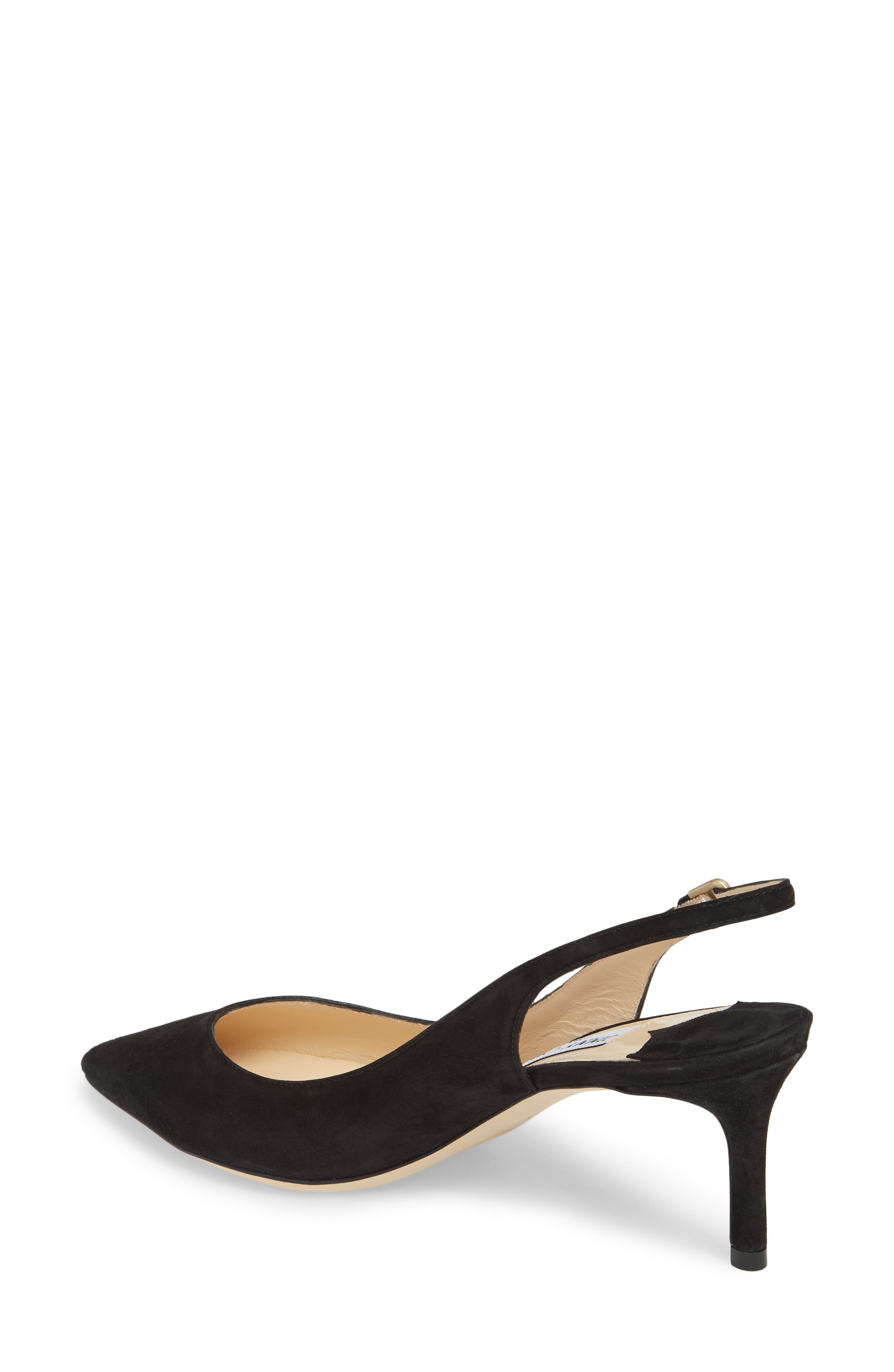 Erin Suede Slingback Pump, Alternate, color, BLACK