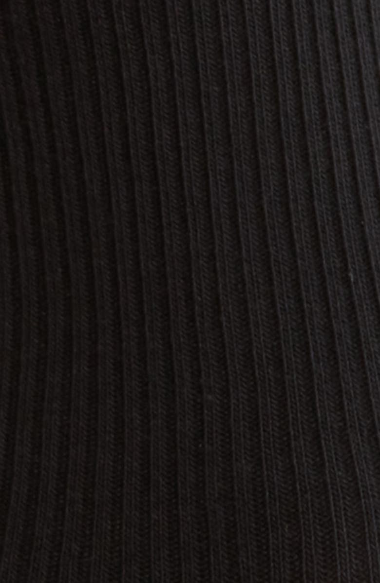 Nordstrom Lettuce Edge Quarter Crew Socks, Alternate, color, Black