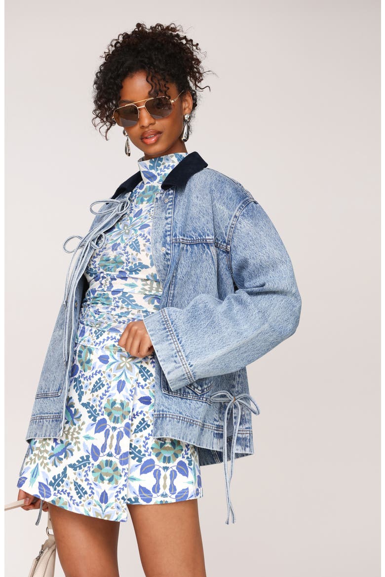 Oversized Denim Chore Jacket, Alternate, color, FLUTTER WASH