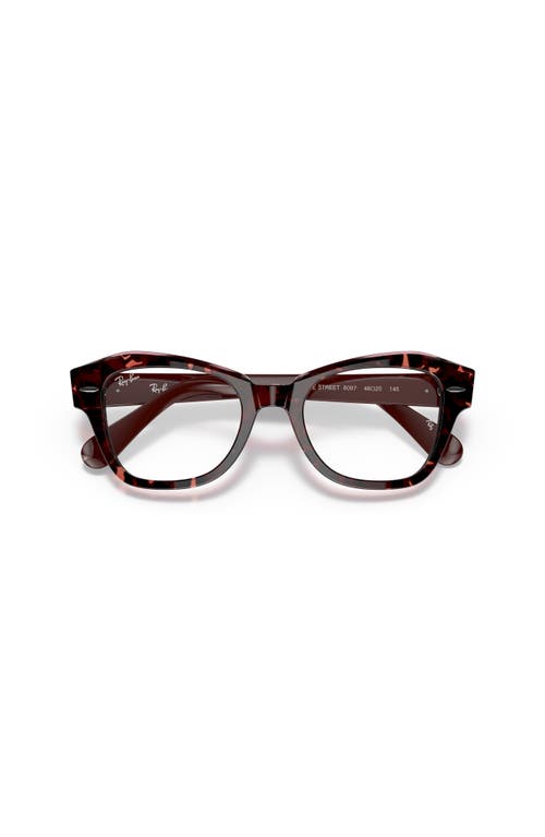 Ray Ban Ray-ban 48mm Irregular Optical Glasses In Brown
