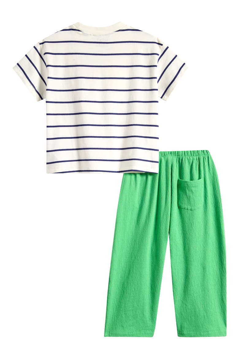 Kids' Graphic T-Shirt & Pants Set, Alternate, color, GREEN