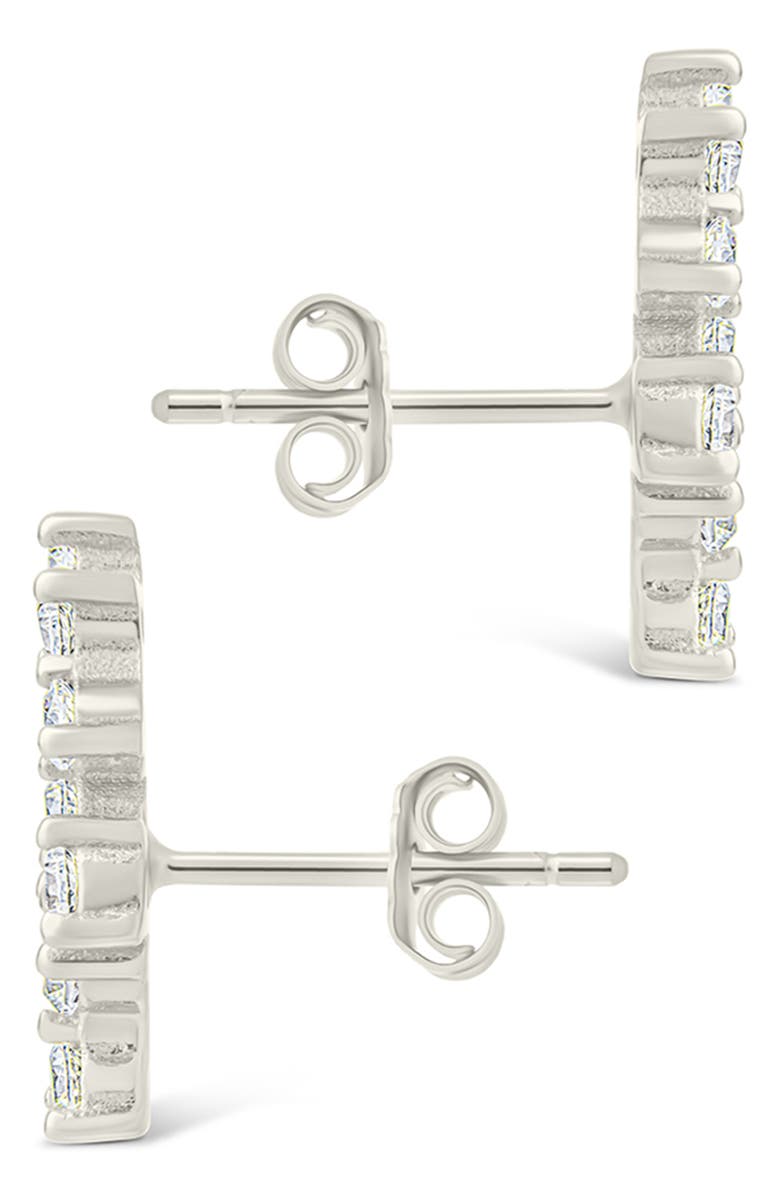 Sterling Forever Cubic Zirconia Ear Crawlers, Alternate, color, Silver