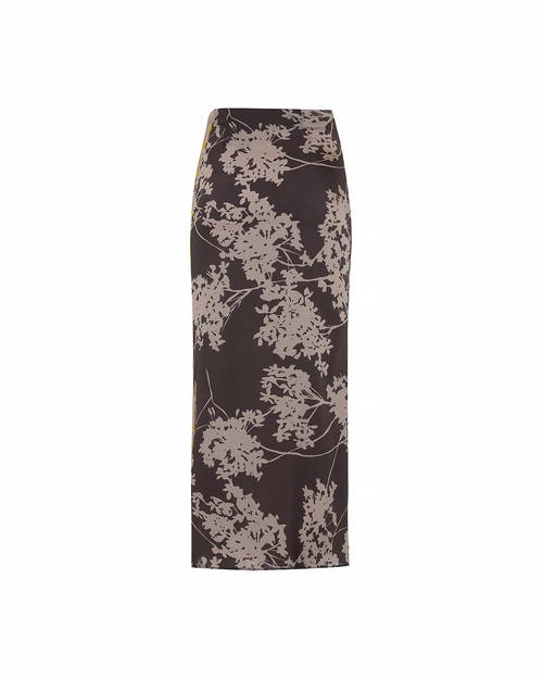Theo The Label Hydra Printed Maxi Skirt In Brown