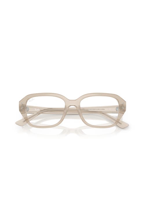 Ray Ban Ray-ban 53mm Square Optical Glasses In Neutral