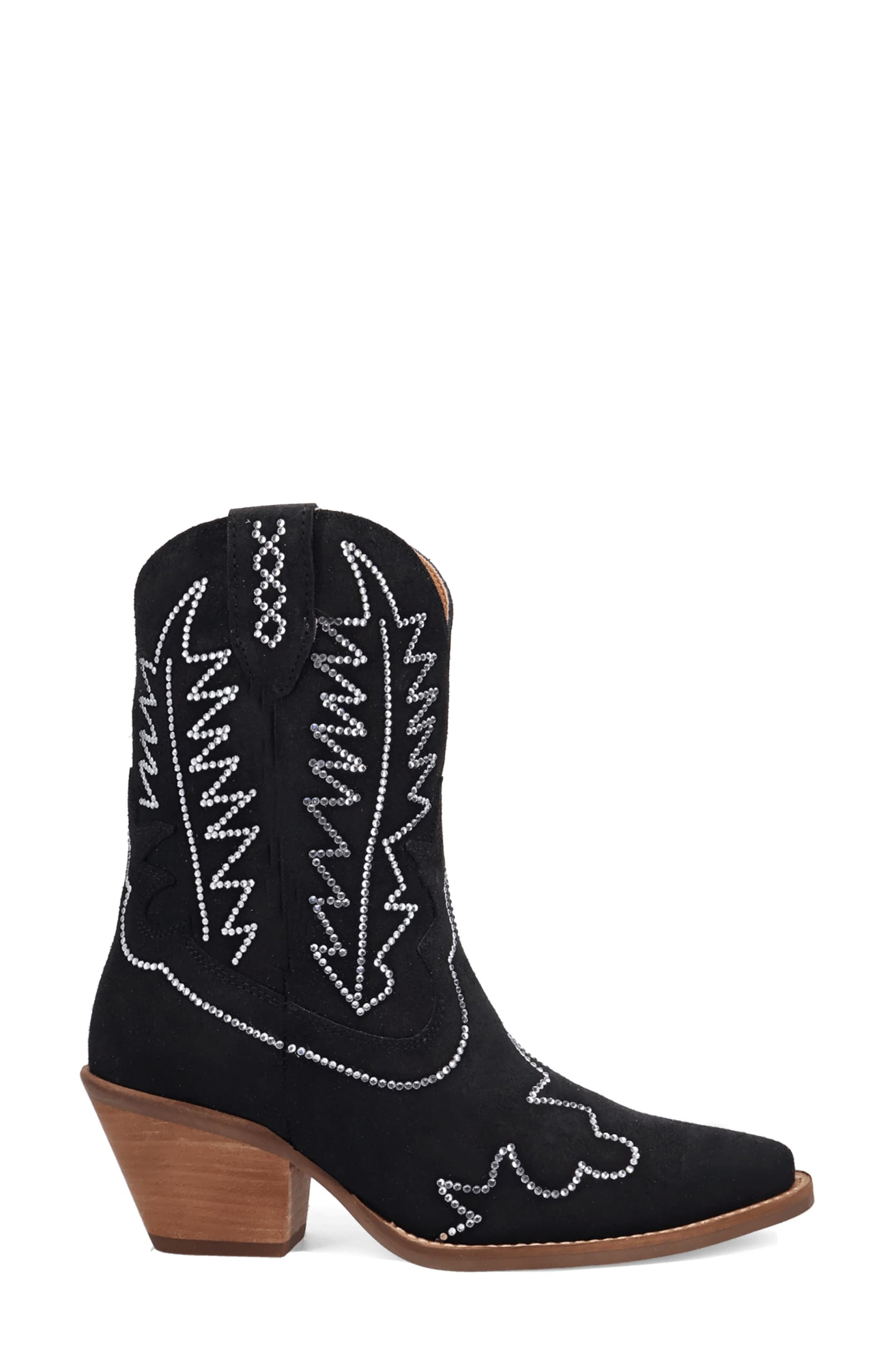 Dingo Tiny Pony Rhinestone Western Boot, Alternate, color, Black