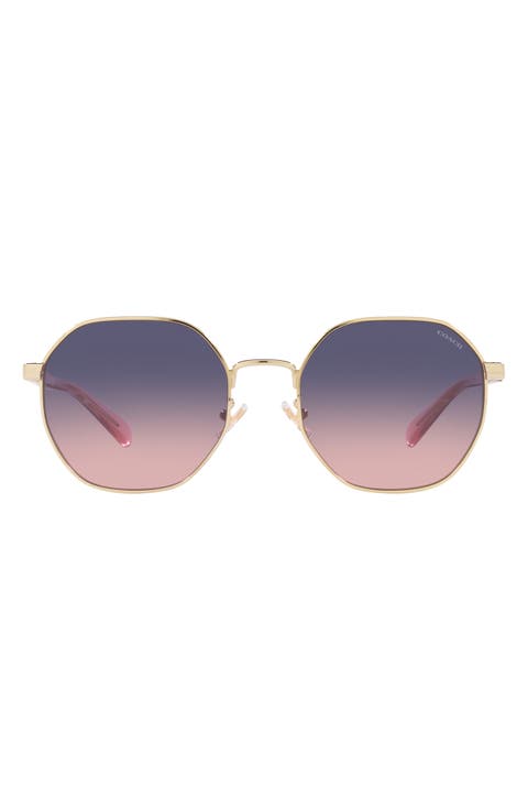 56mm Gradient Hexagonal Sunglasses