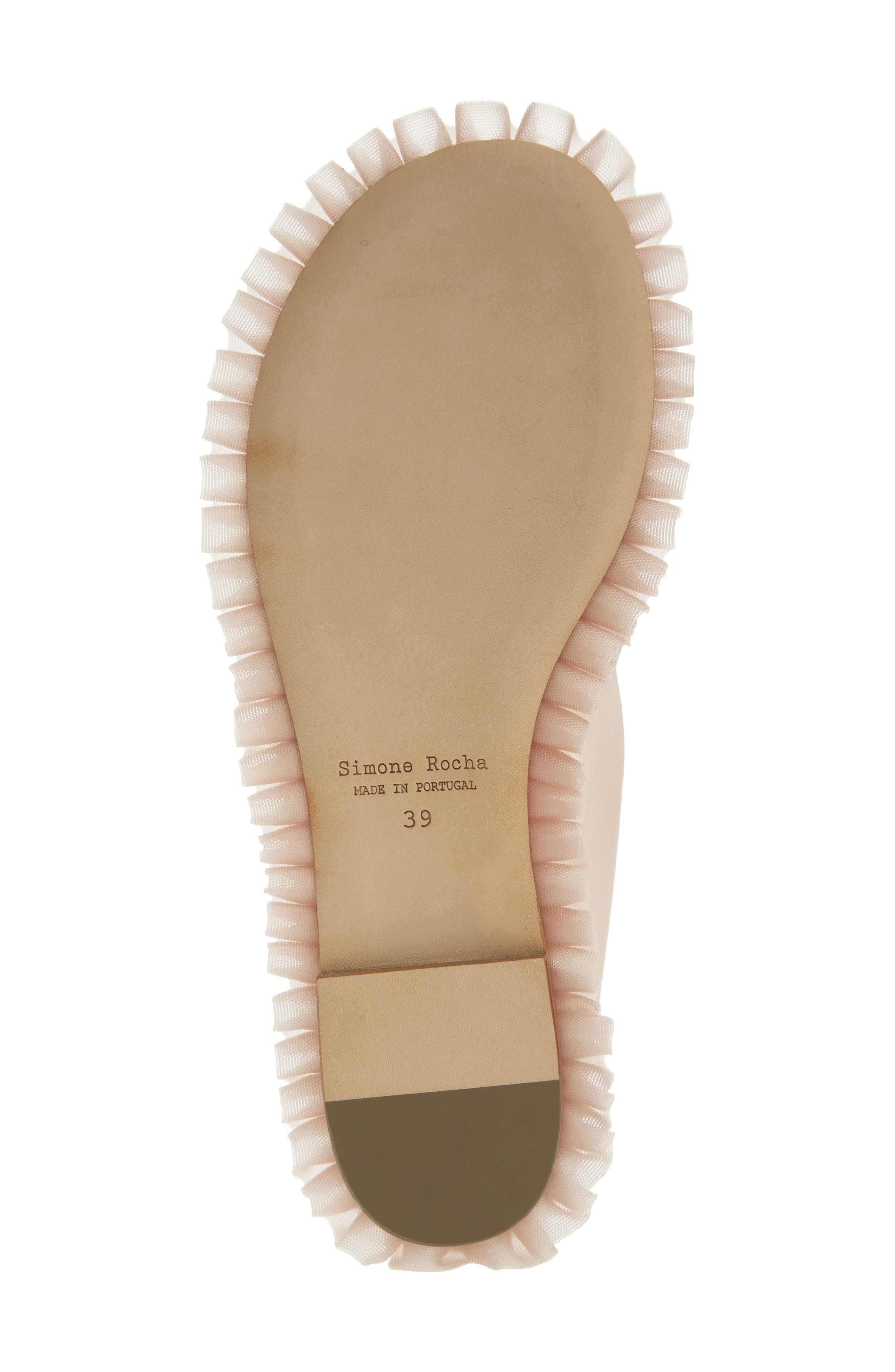 Tutu Frill Mesh Ballet Flat, Alternate, color, BEIGE