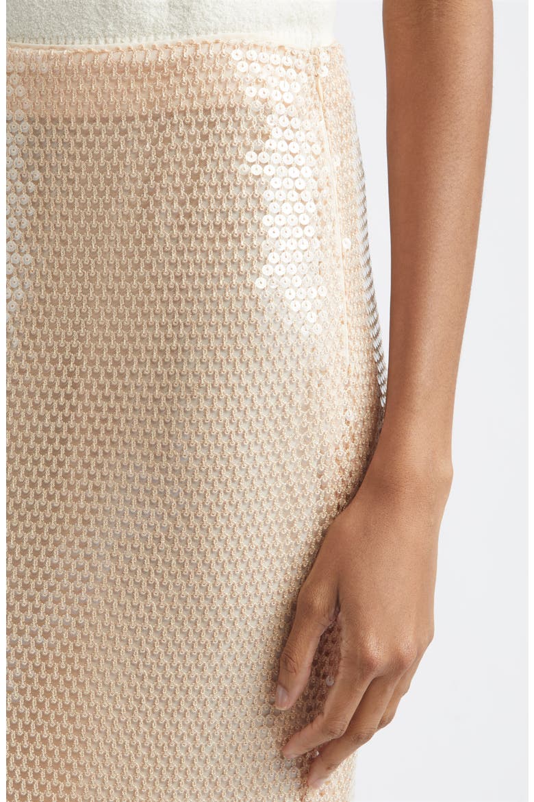 Leilani Sequin Knit Maxi Skirt, Alternate, color, SAND DUNE