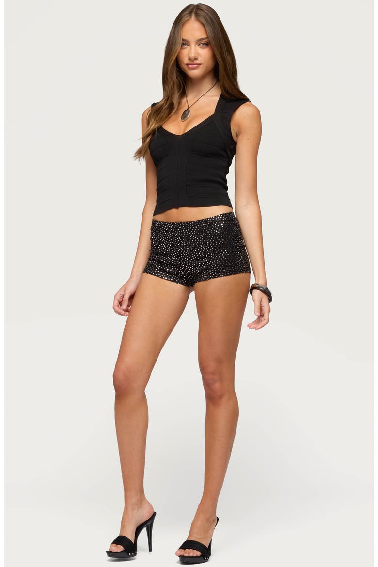 Yumei Bandage Crop Top, Alternate, color, BLACK
