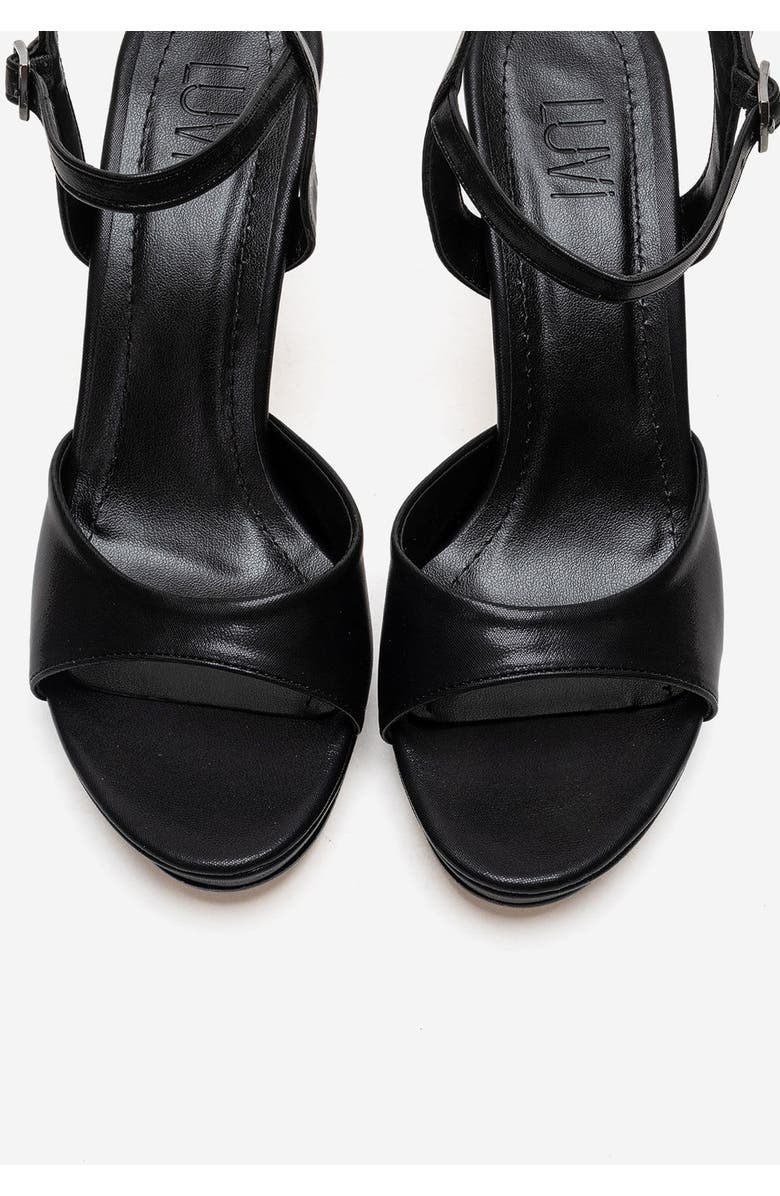 Prologue Shoes Poise Stiletto Sandal, Alternate, color, Black