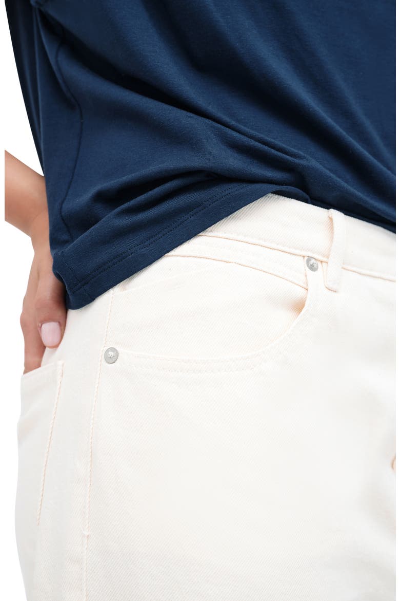 Whitlock High Waist Cuff Straight Leg Jeans, Alternate, color, OFF WHITE