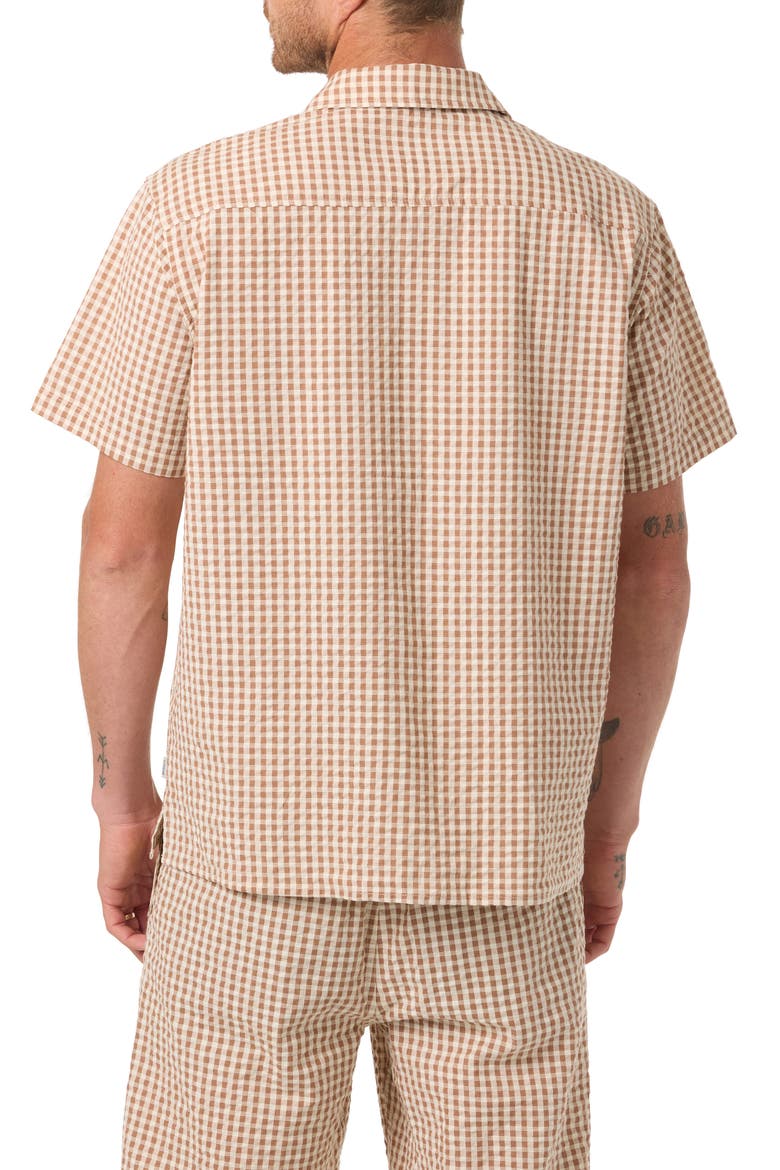 OG Seersucker Plaid Camp Shirt, Alternate, color, TOFU