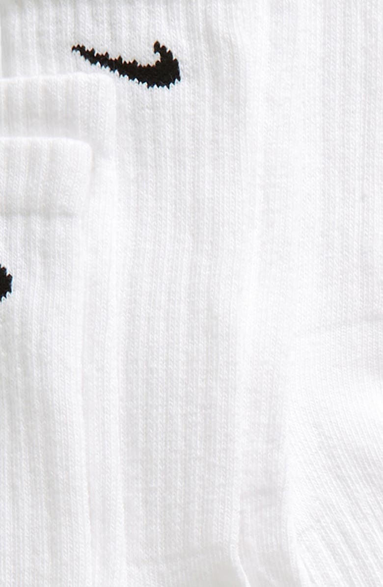 Nike Pack of 6 Everyday Cushioned Crew Socks, Alternate, color, 100 White/Black