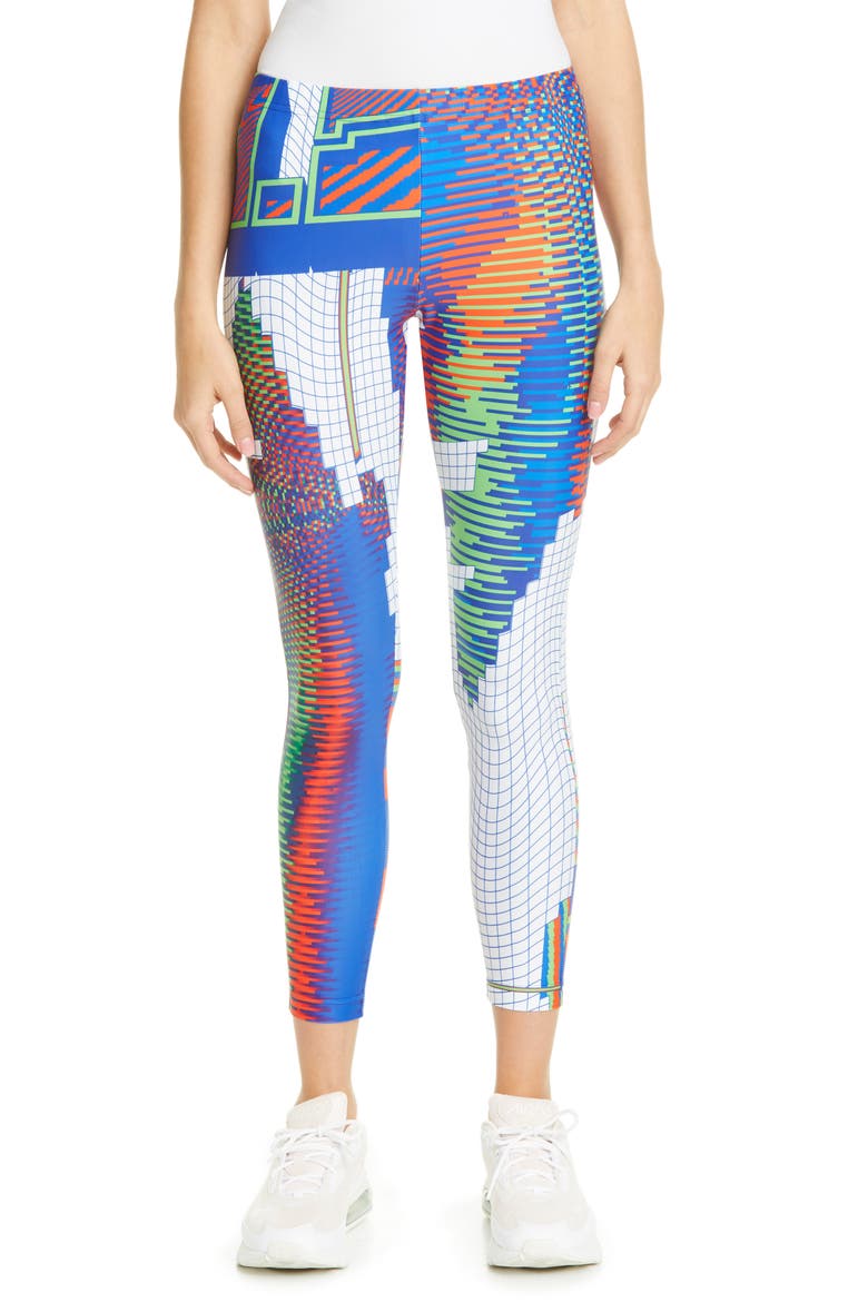 Print High Waist Ankle Leggings, Main, color, HOLOGRAM