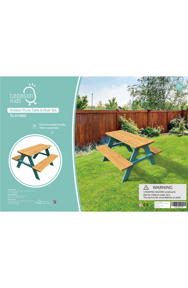 Teamson Kids Outdoor Picnic Table Set, Alternate, color, Assorted