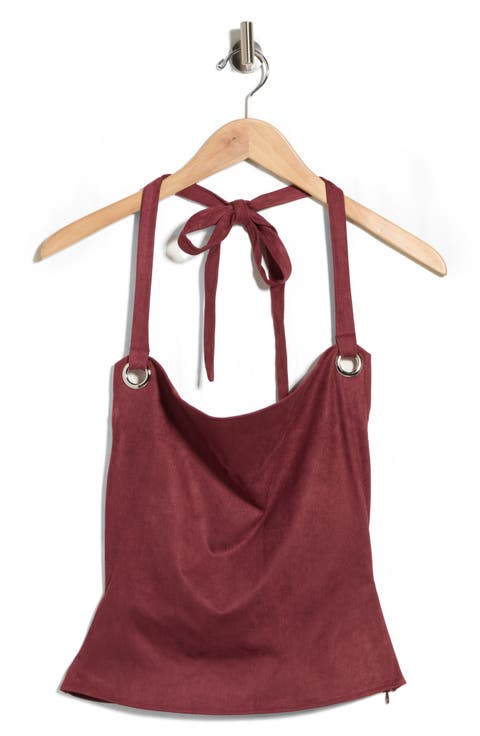 Yasenia Faux Suede Halter Top